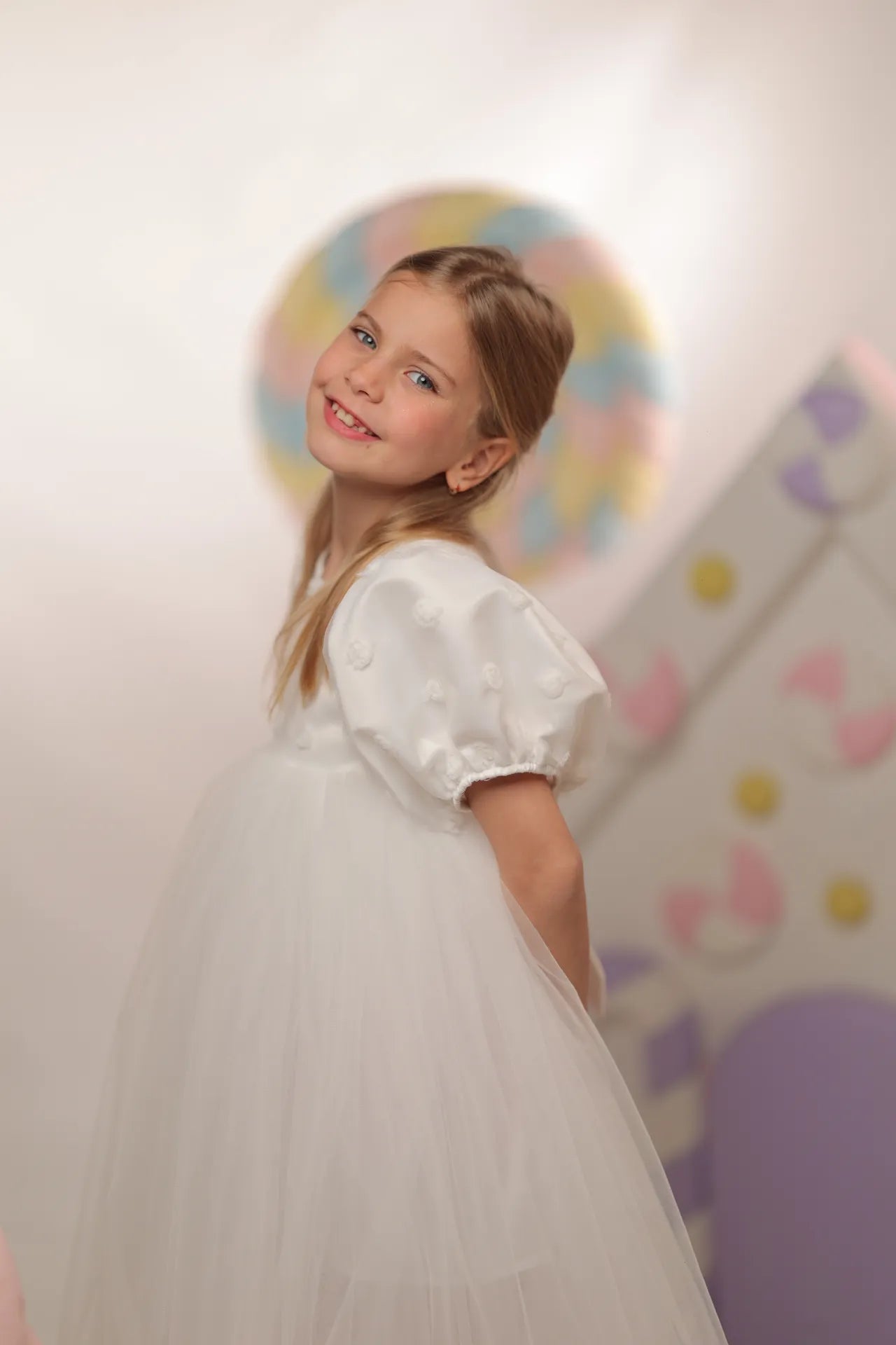 Jasmine Kız Çocuk Abiye Elbise - Beyaz