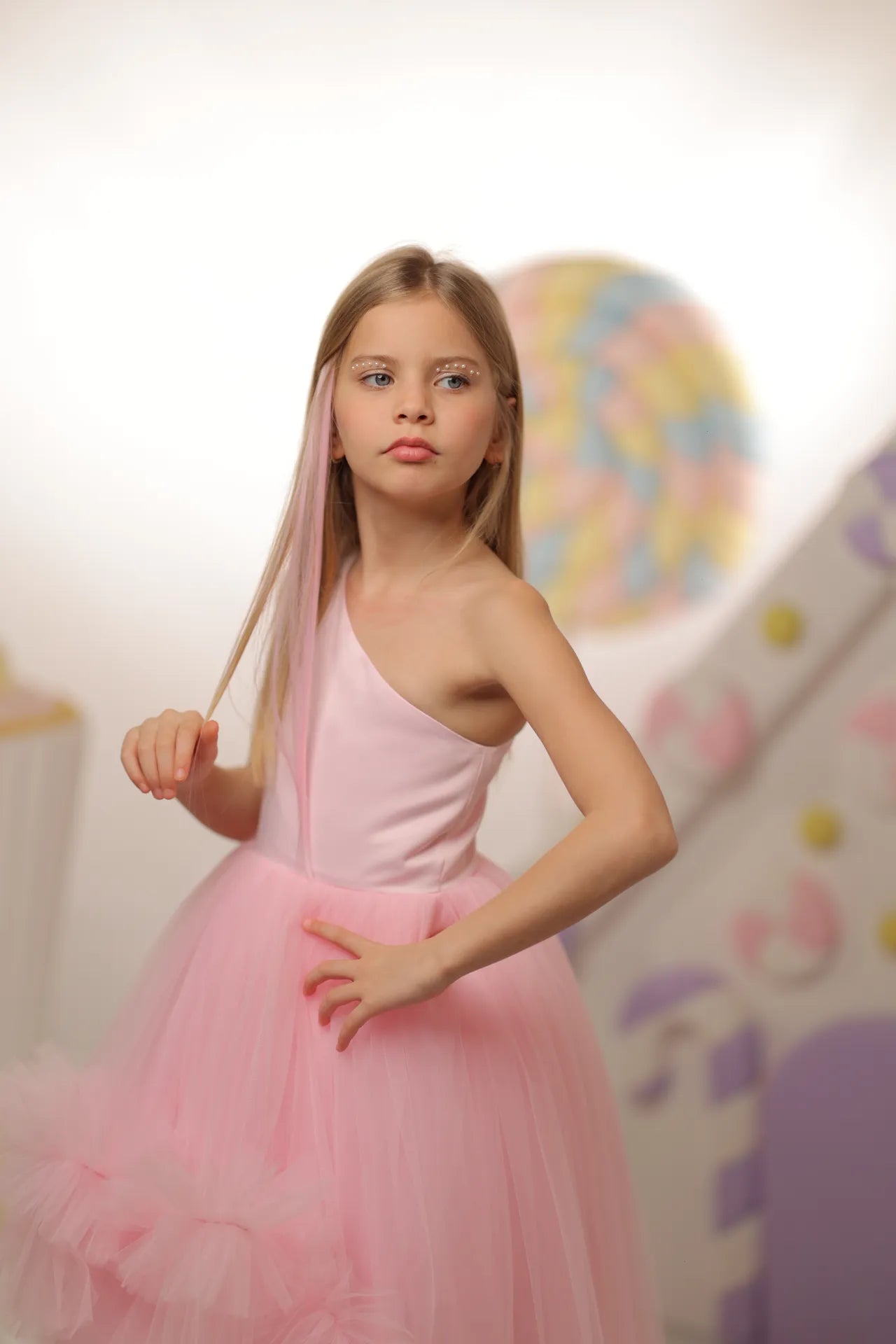 Lilya Kız Çocuk Abiye Elbise - Pembe