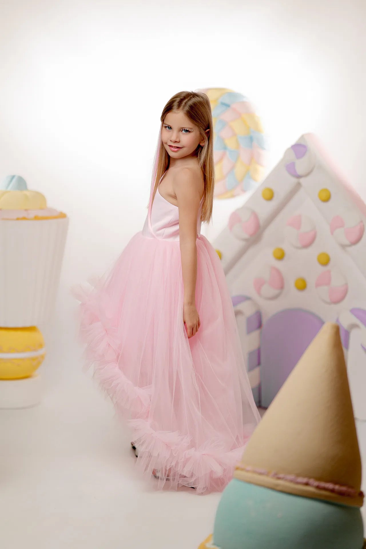 Lilya Kız Çocuk Abiye Elbise - Pembe