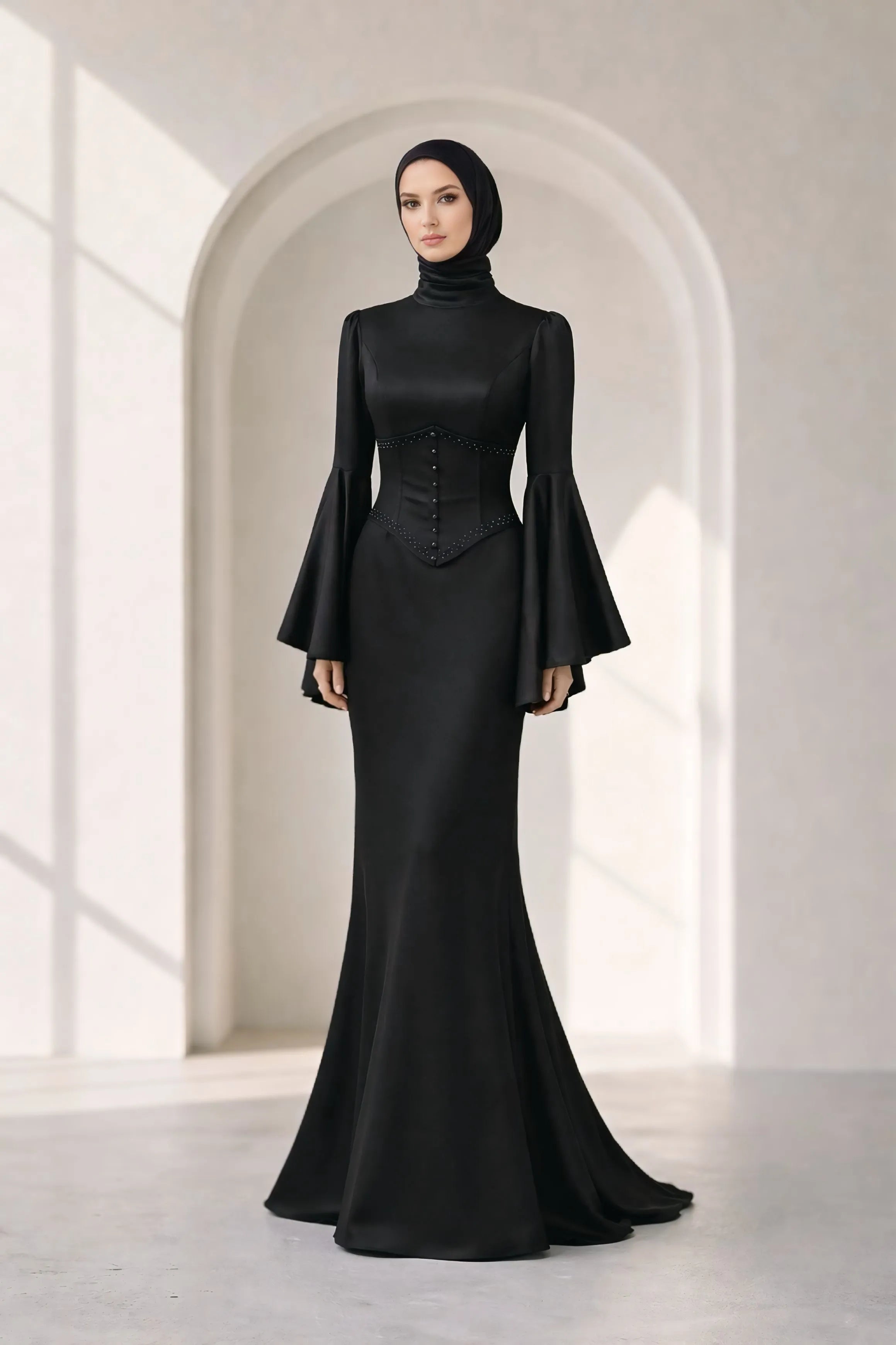 Aziza Abiye - Siyah | Kiralık