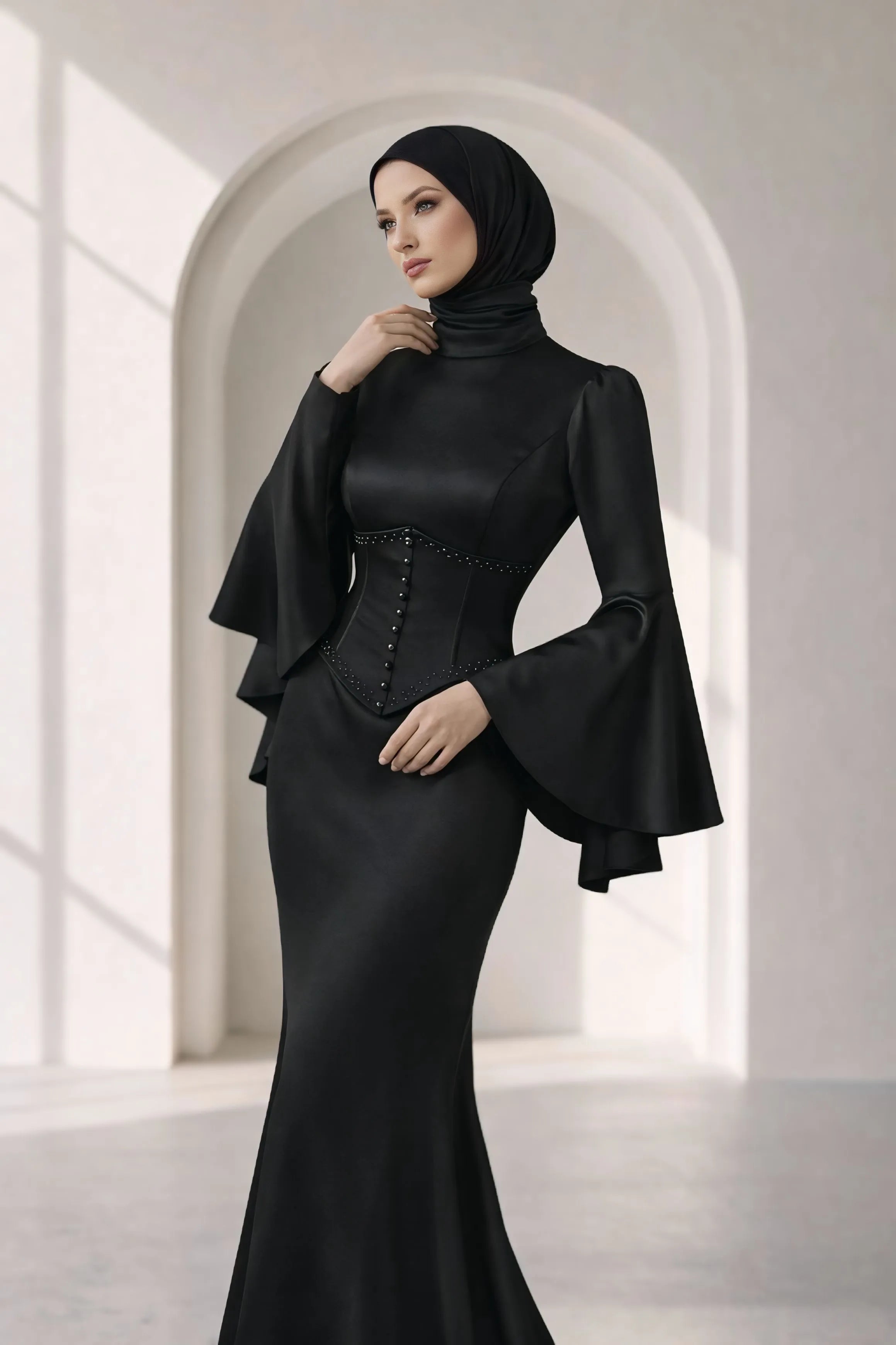 Aziza Abiye - Siyah | Kiralık