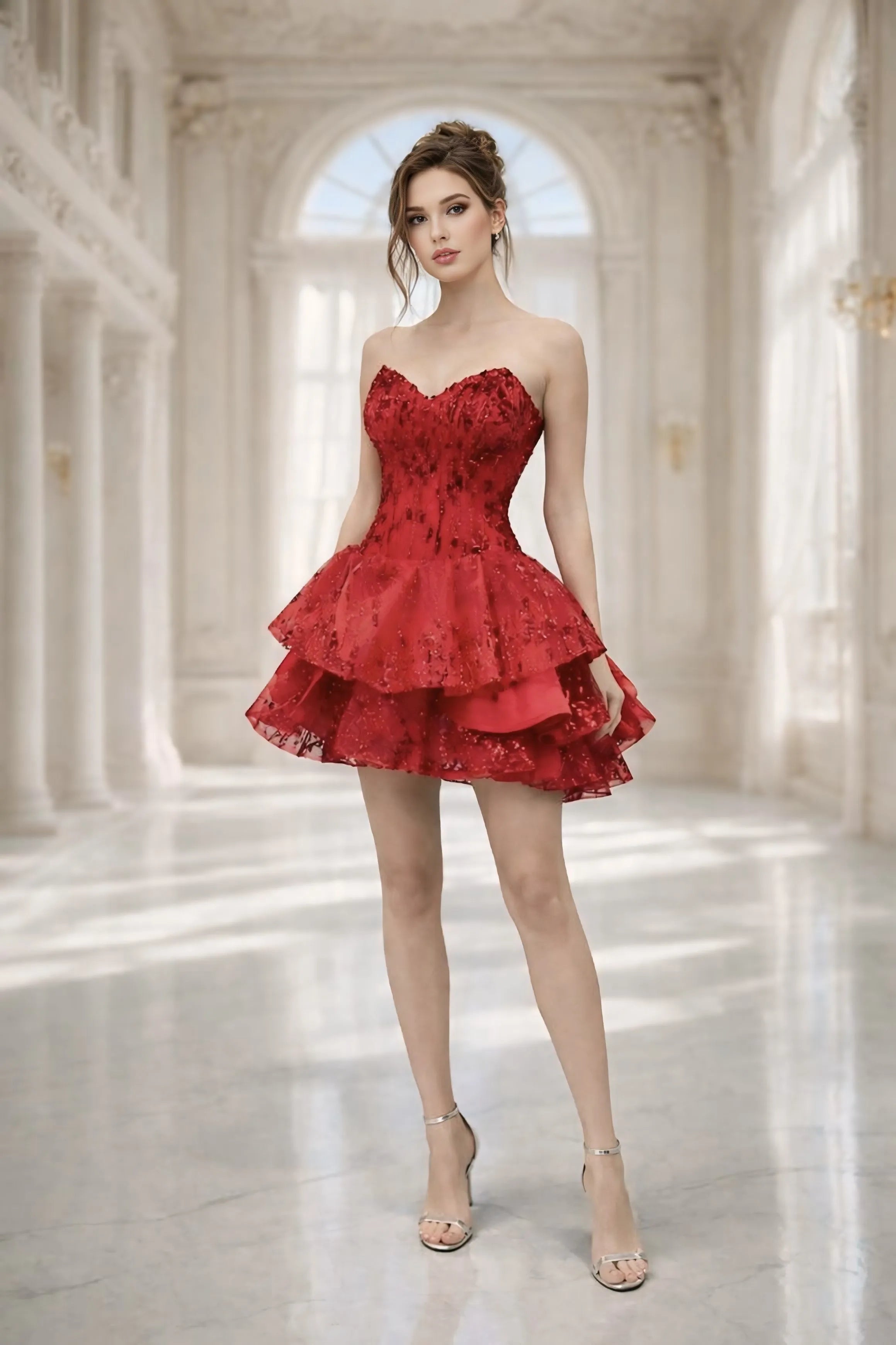 Aura Abiye - Kırmızı | Kiralık