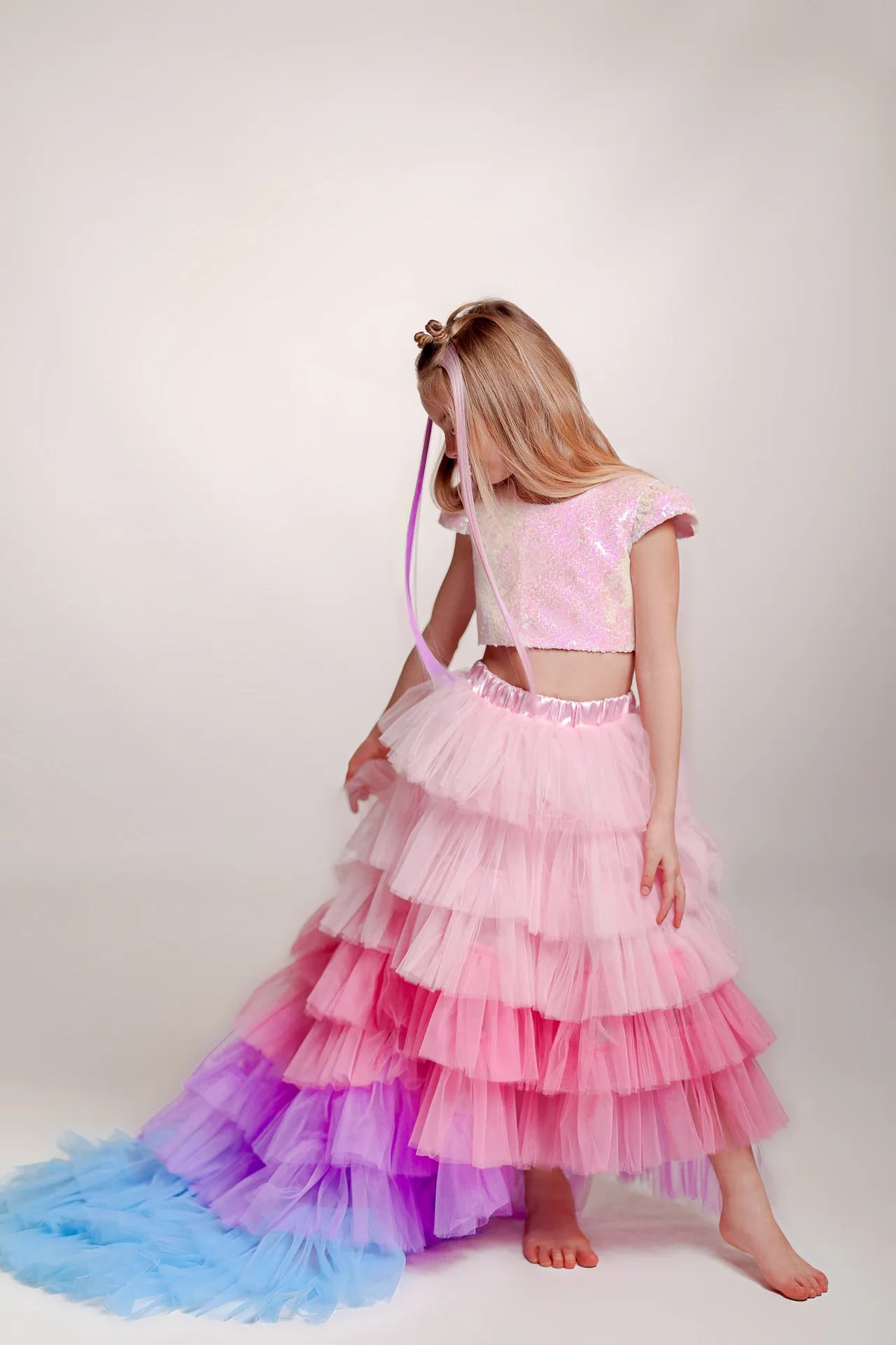 Nova Kız Çocuk Etek ve Crop Takım - Pembe