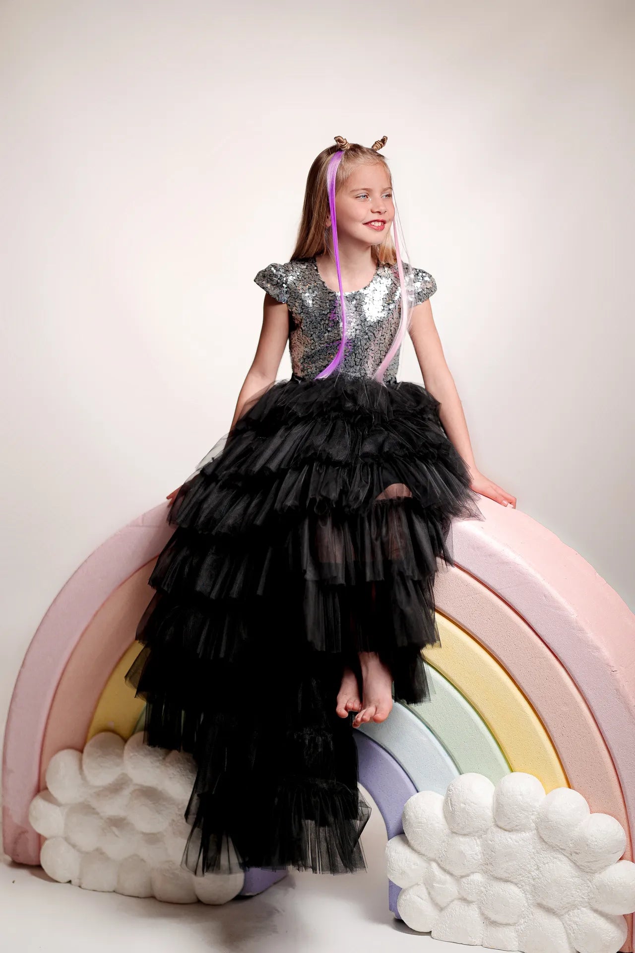 Nova Kız Çocuk Etek ve Crop Takım - Siyah