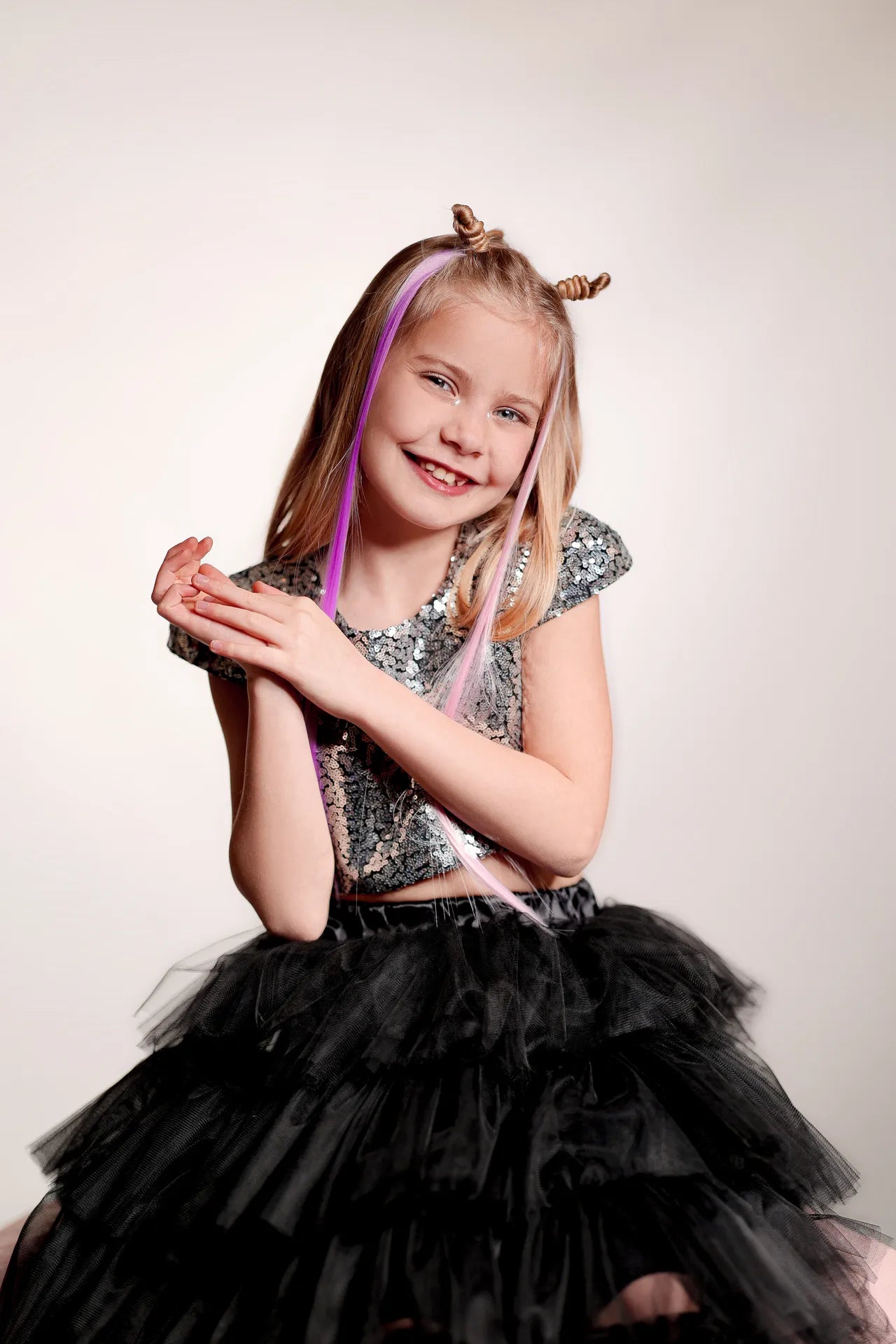 Nova Kız Çocuk Etek ve Crop Takım - Siyah