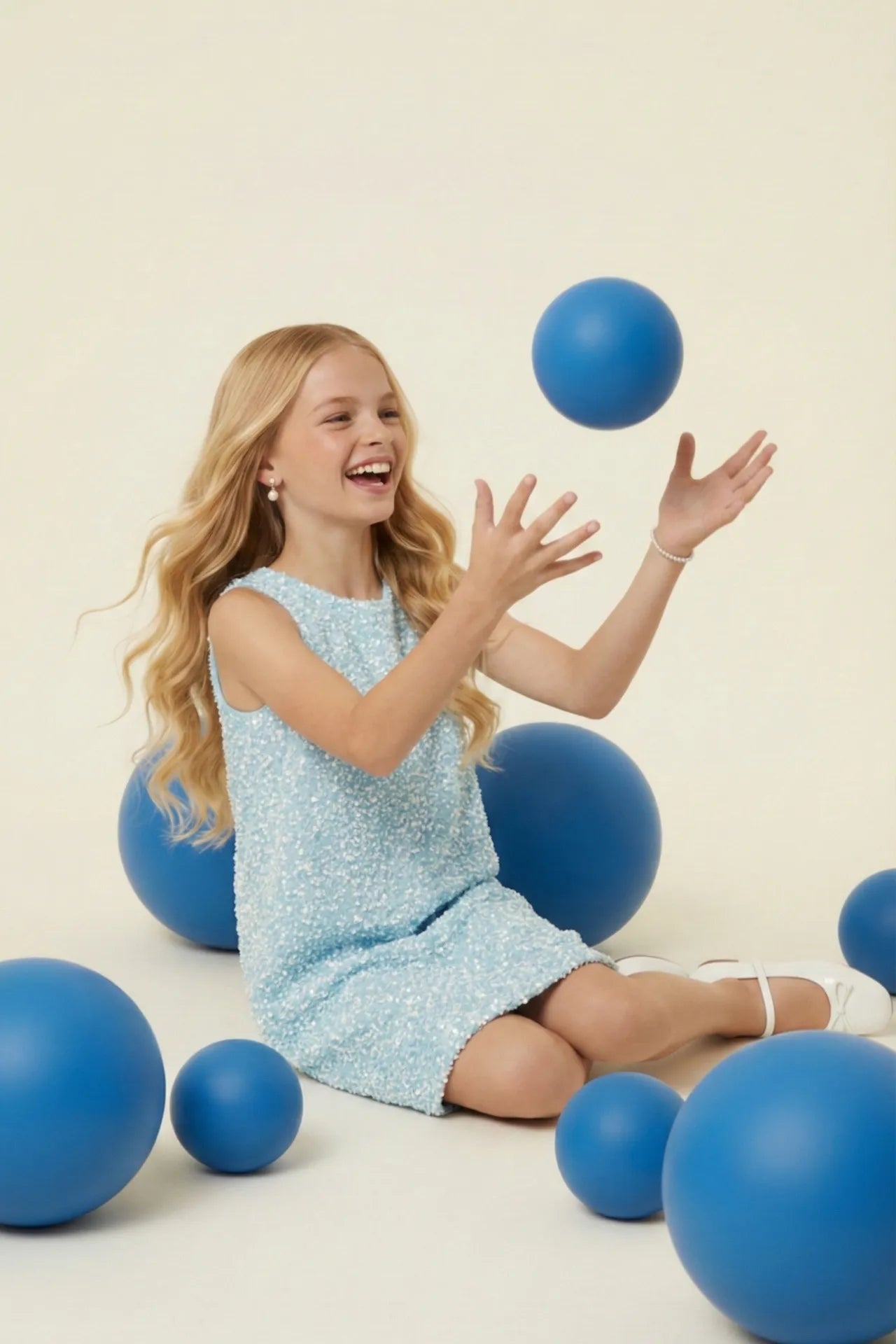 Lolly Kız Çocuk Abiye Elbise - Mavi