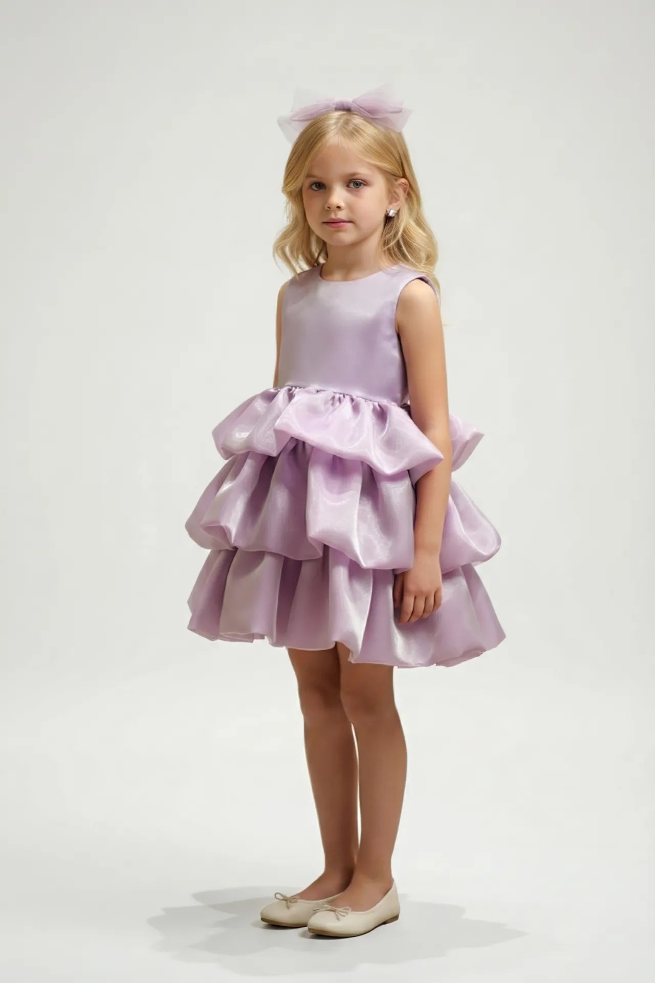 Stella Kız Çocuk Abiye Elbise - Mor