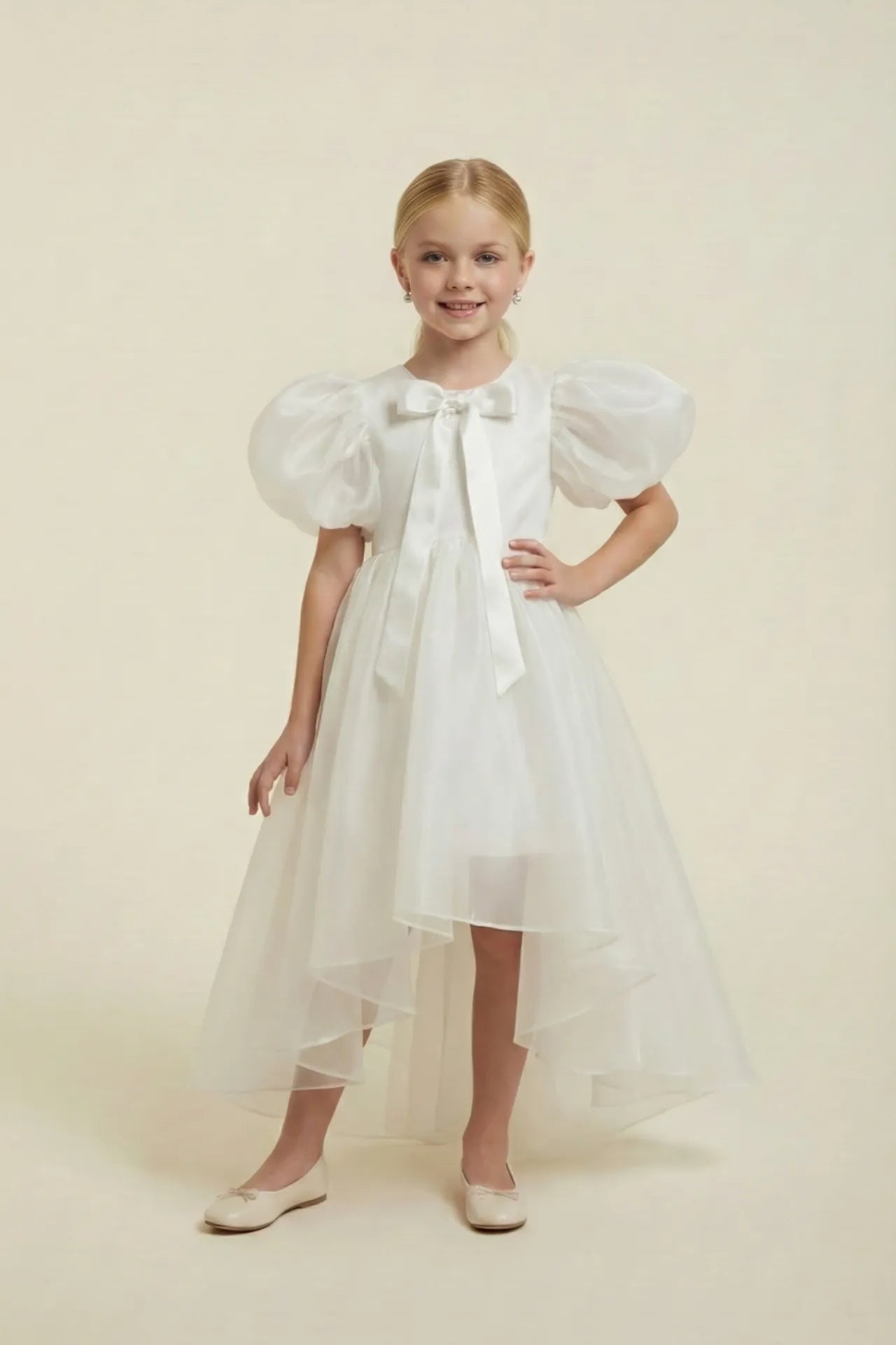Perla Paris Kız Çocuk Abiye Elbise - Beyaz