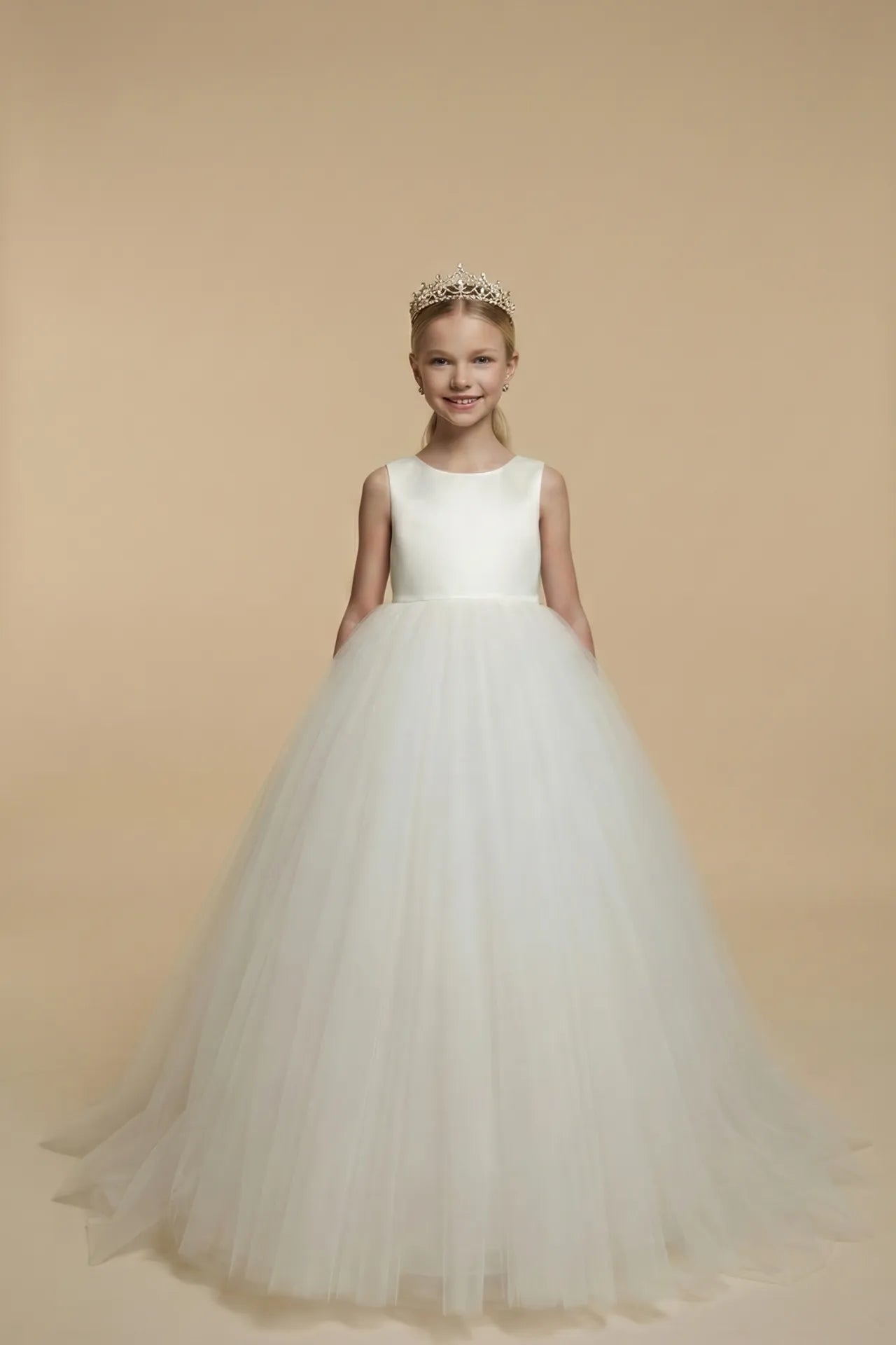 Princess Bride Kız Çocuk Abiye Elbise - Beyaz