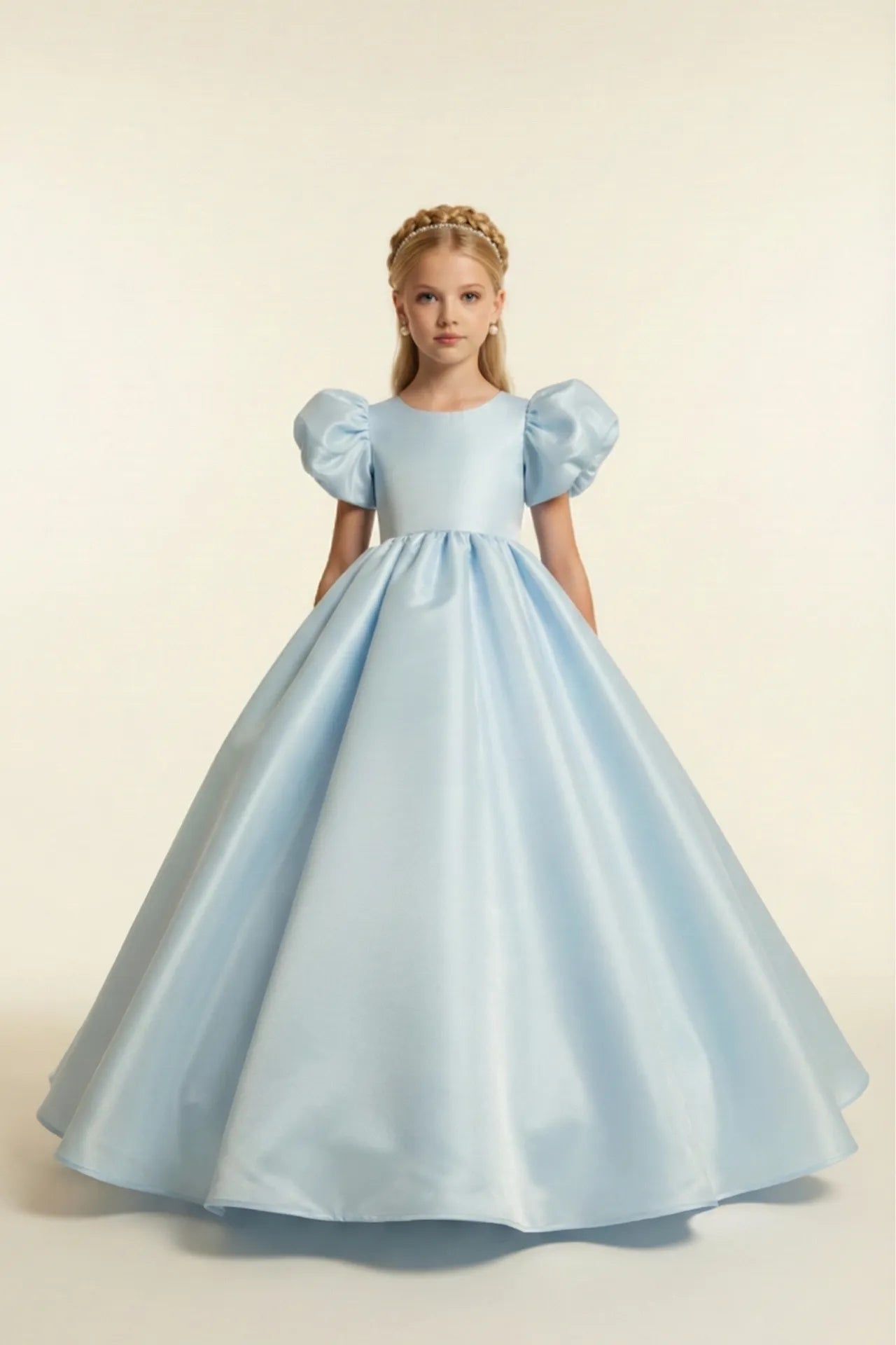 Queen Kız Çocuk Abiye Elbise - Mavi