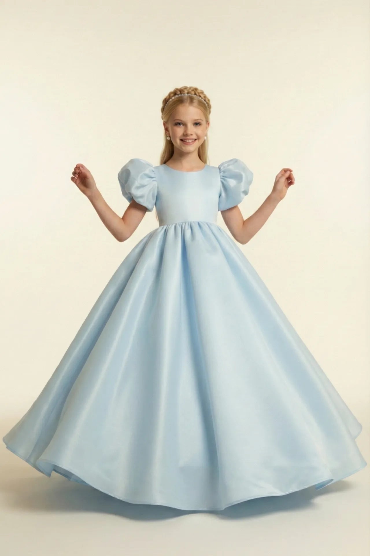 Queen Kız Çocuk Abiye Elbise - Mavi