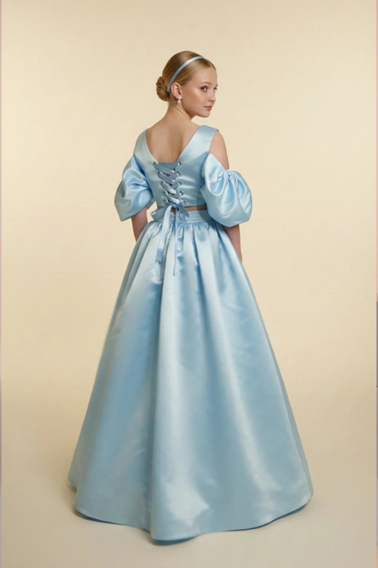 Charm Kız Çocuk Crop ve Etek Takım - Mavi