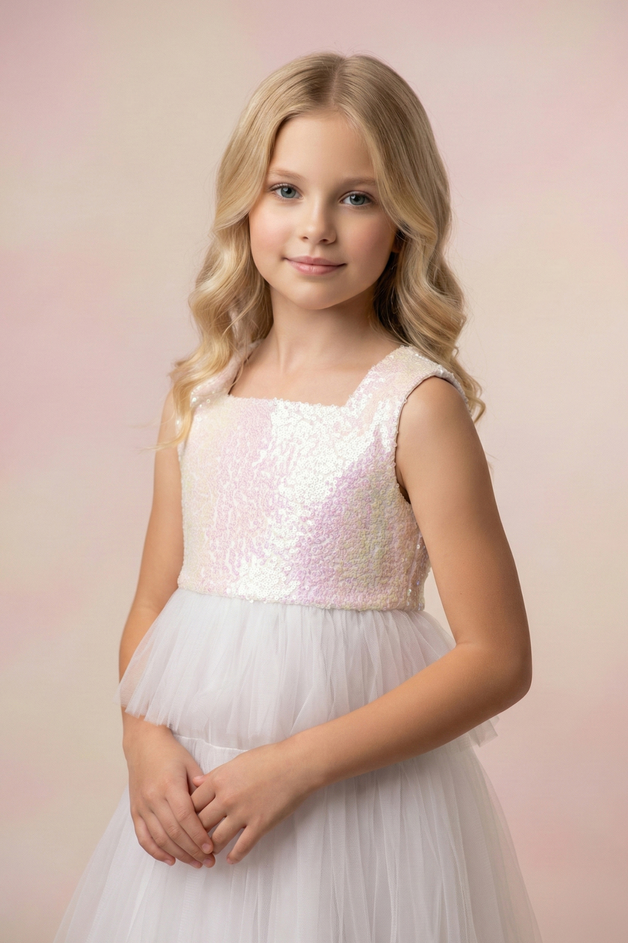 Glow Kız Çocuk Crop - Beyaz