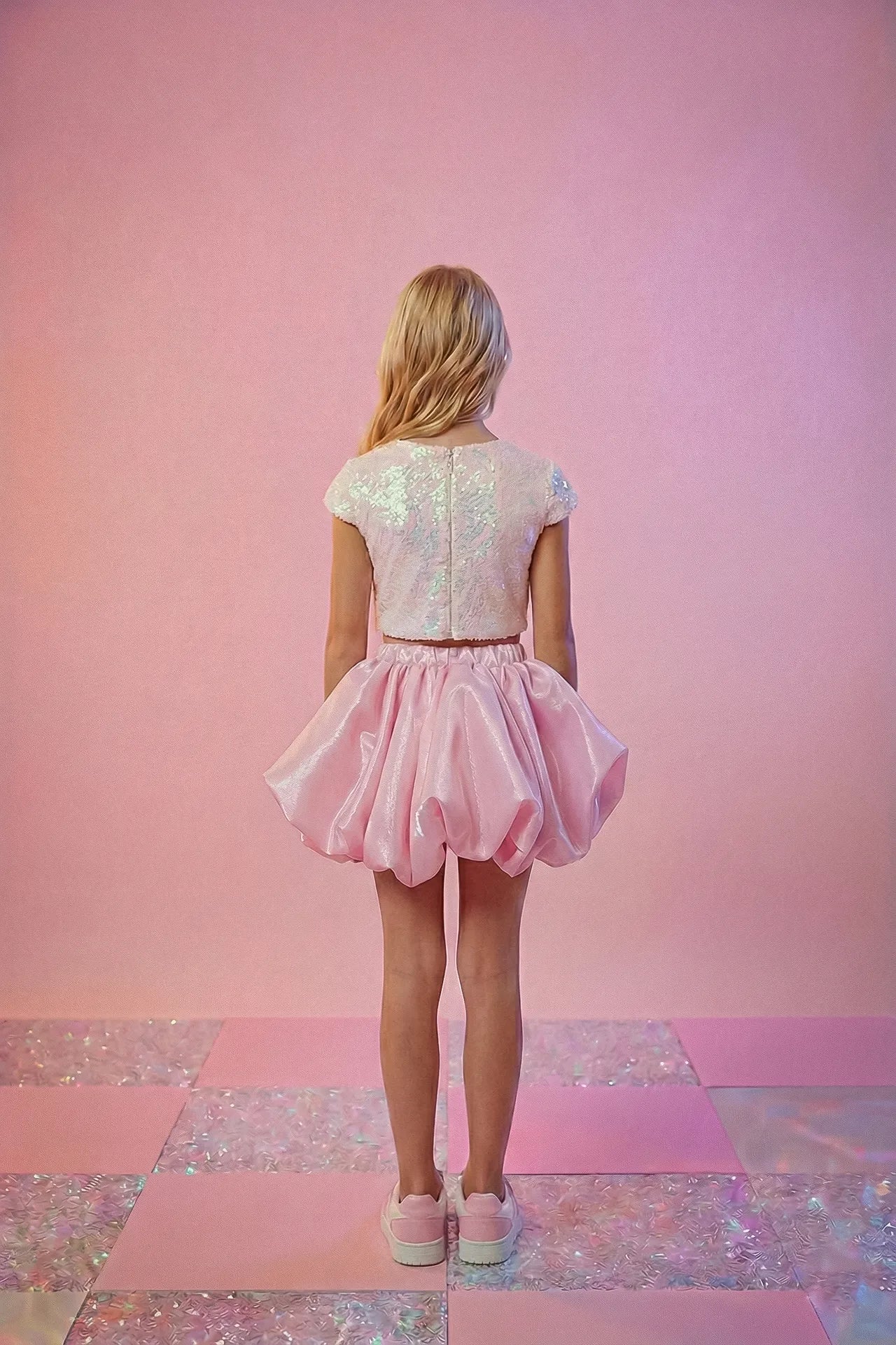 Nova Kız Çocuk Crop - Pembe