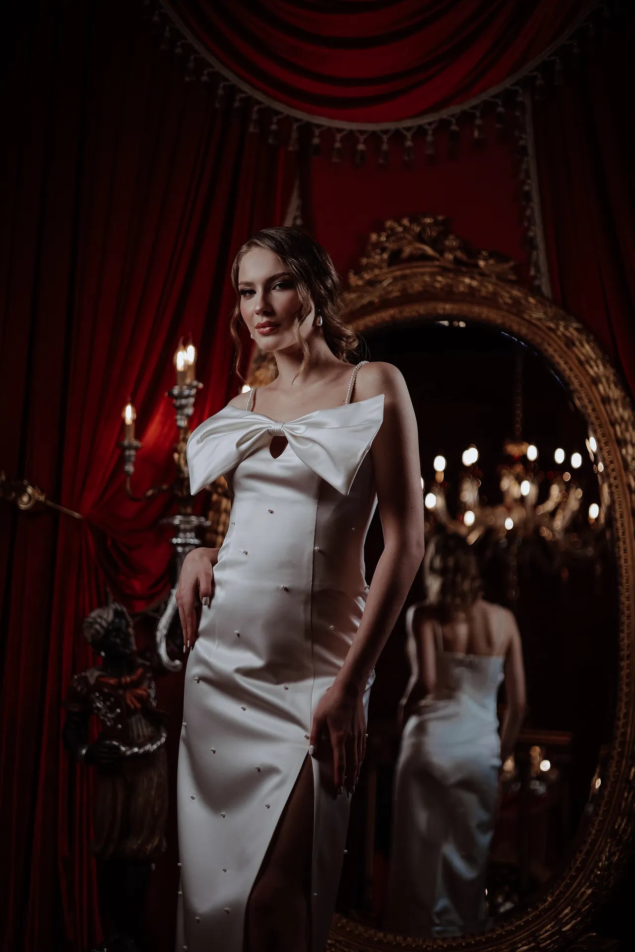 Pearl Elegance Askılı, Kalem Söz Nişan Elbisesi