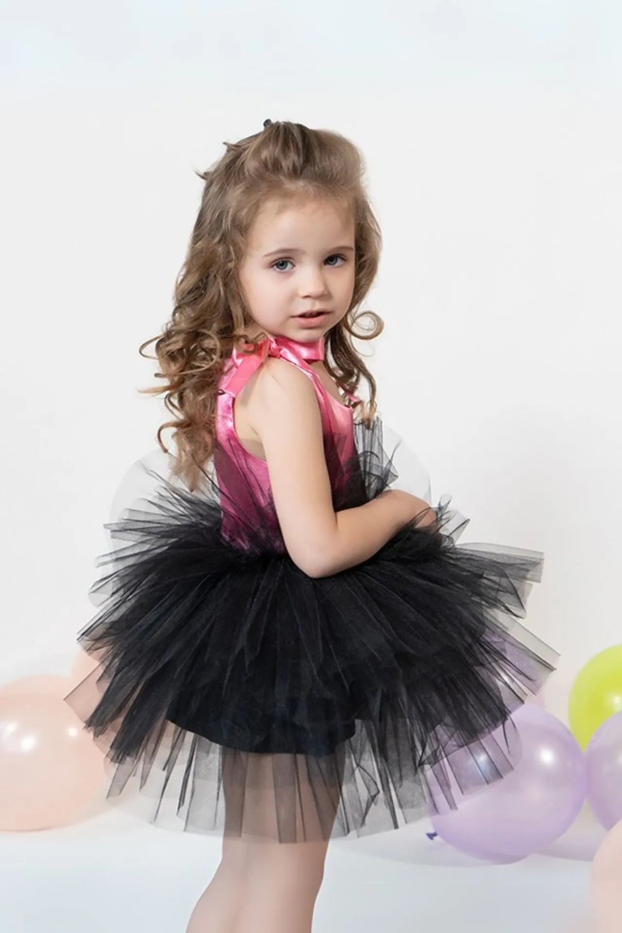 Ballerina Kız Çocuk Abiye Elbise - Pembe