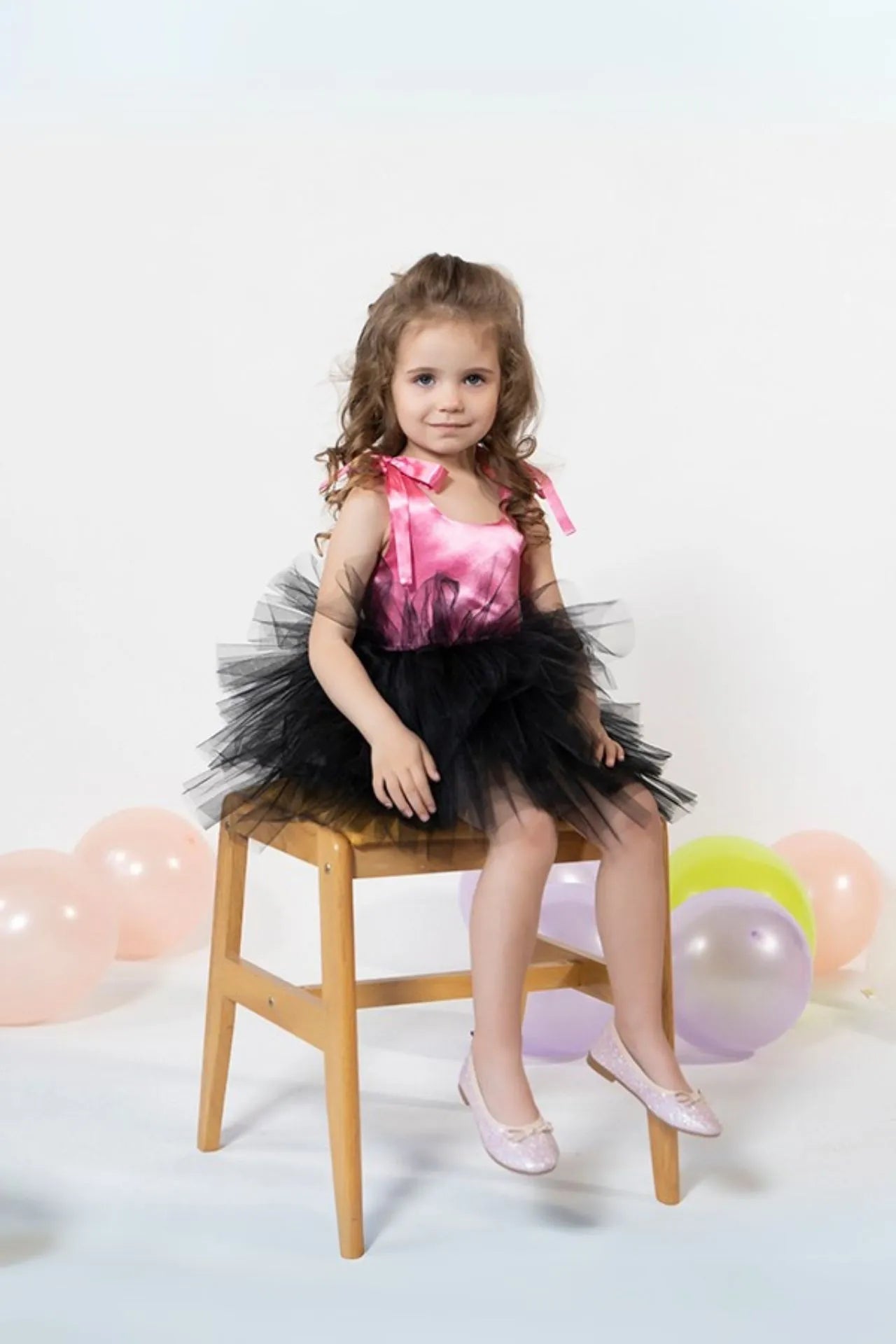 Ballerina Kız Çocuk Abiye Elbise - Pembe