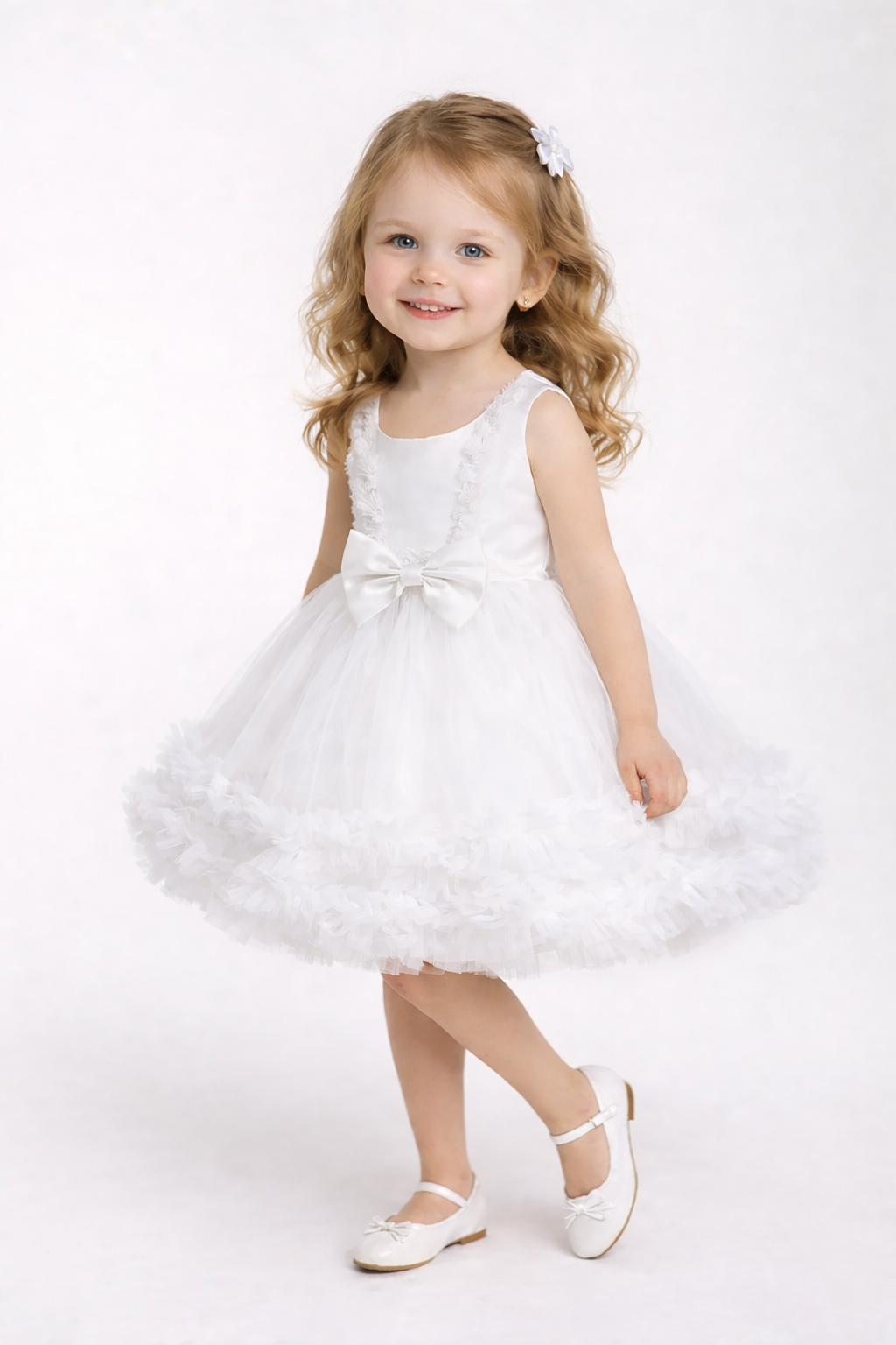 Cloud Kız Çocuk Abiye Elbise - Beyaz