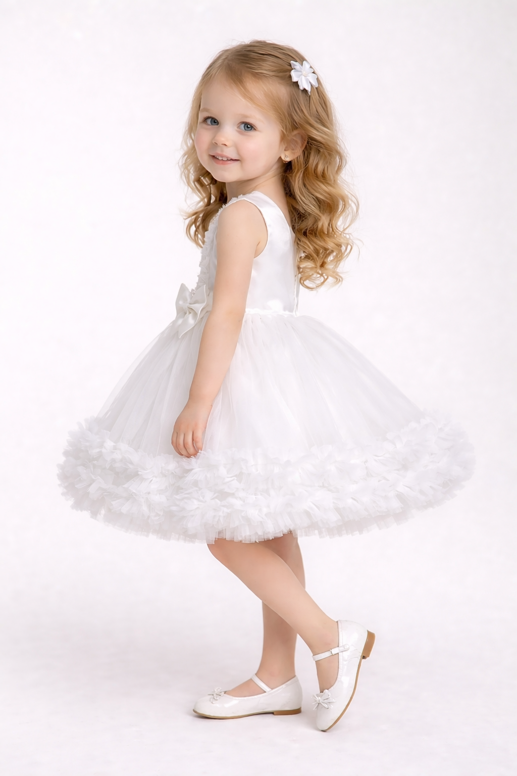 Cloud Kız Çocuk Abiye Elbise - Beyaz