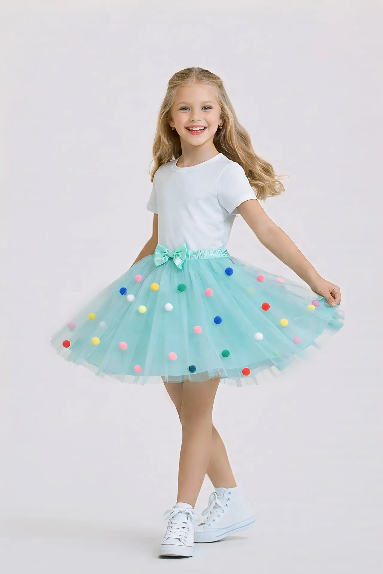 Bonbon Kız Çocuk Etek - Mint Yeşil