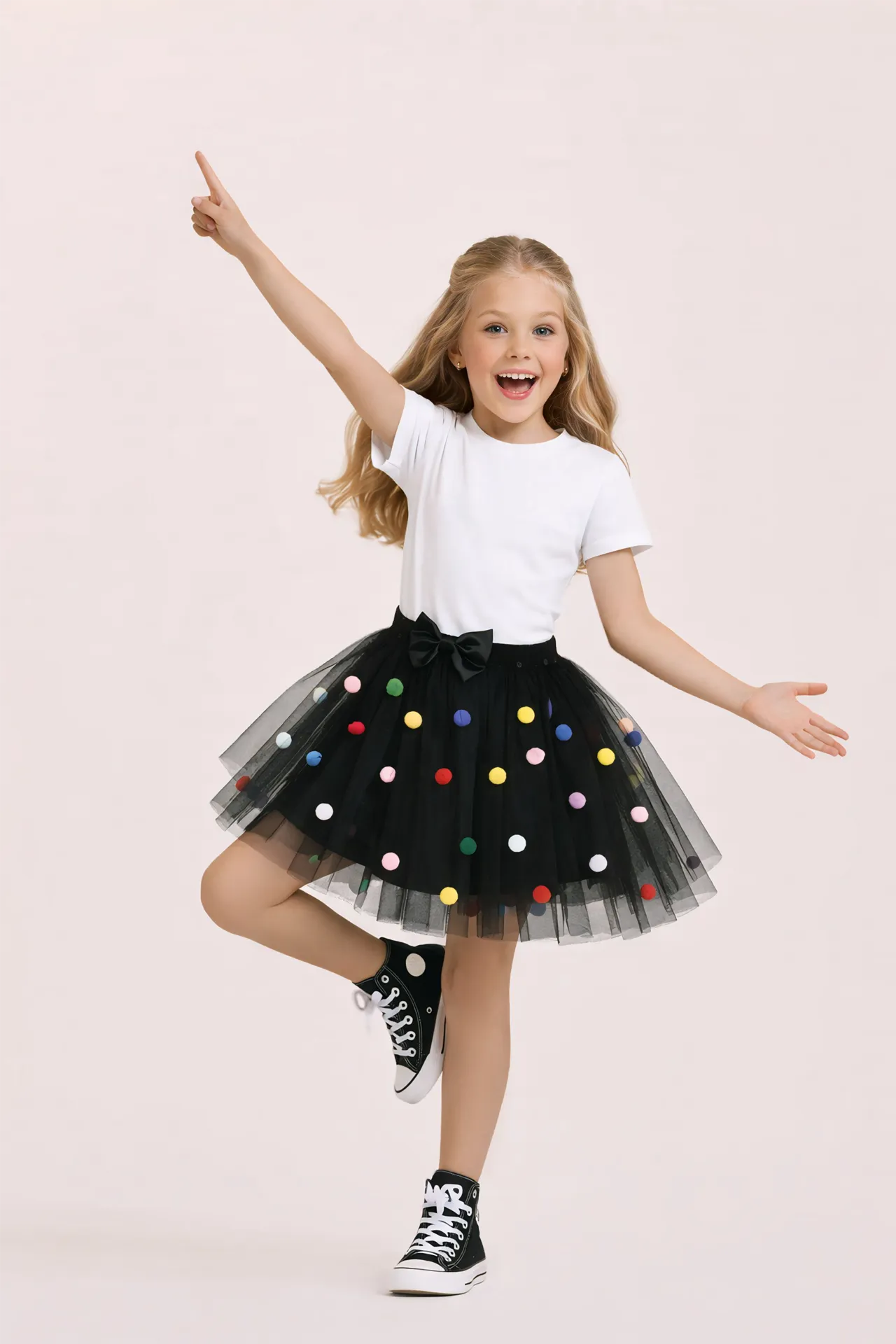 Bonbon Kız Çocuk Etek - Siyah