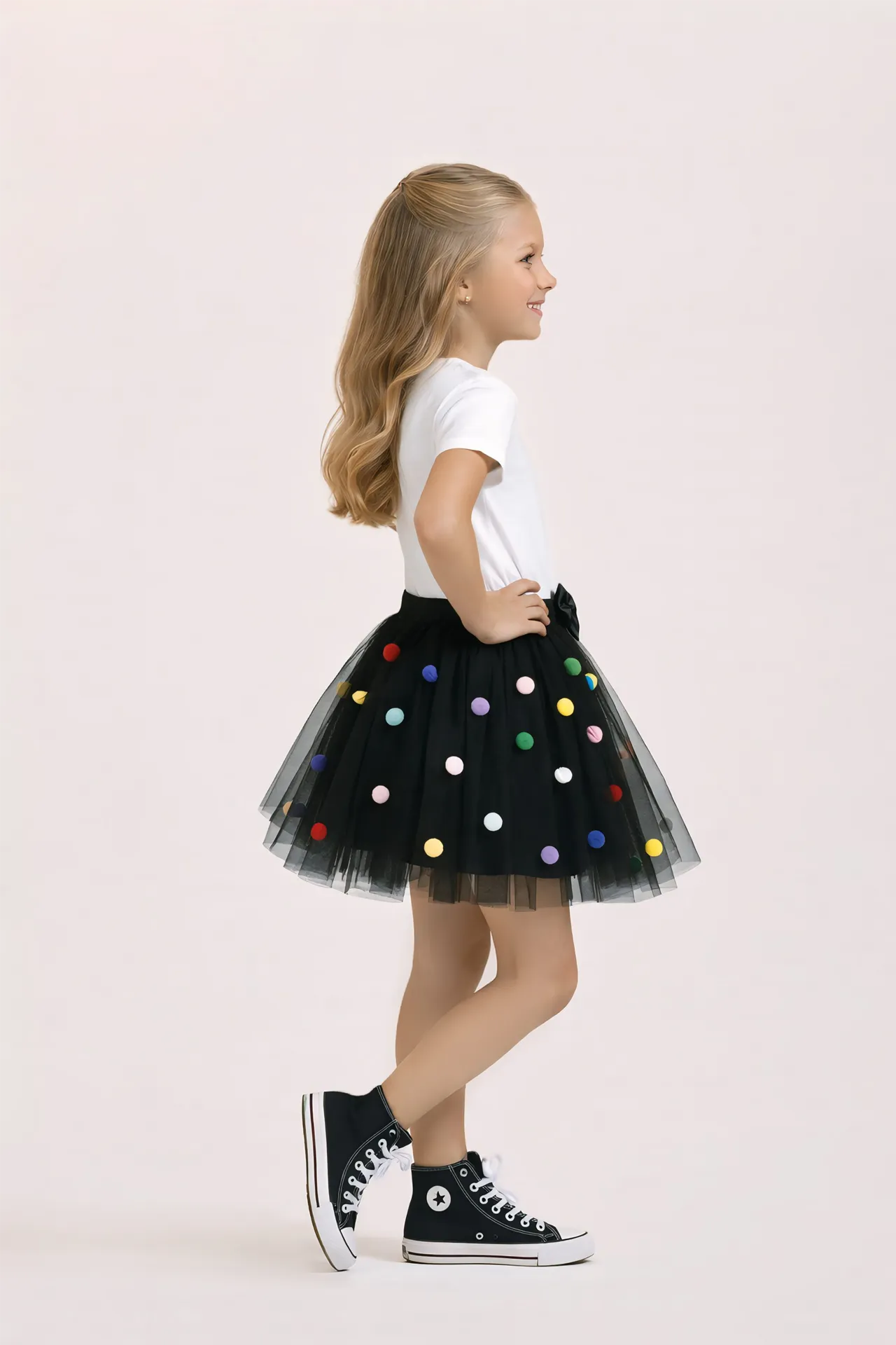 Bonbon Kız Çocuk Etek - Siyah