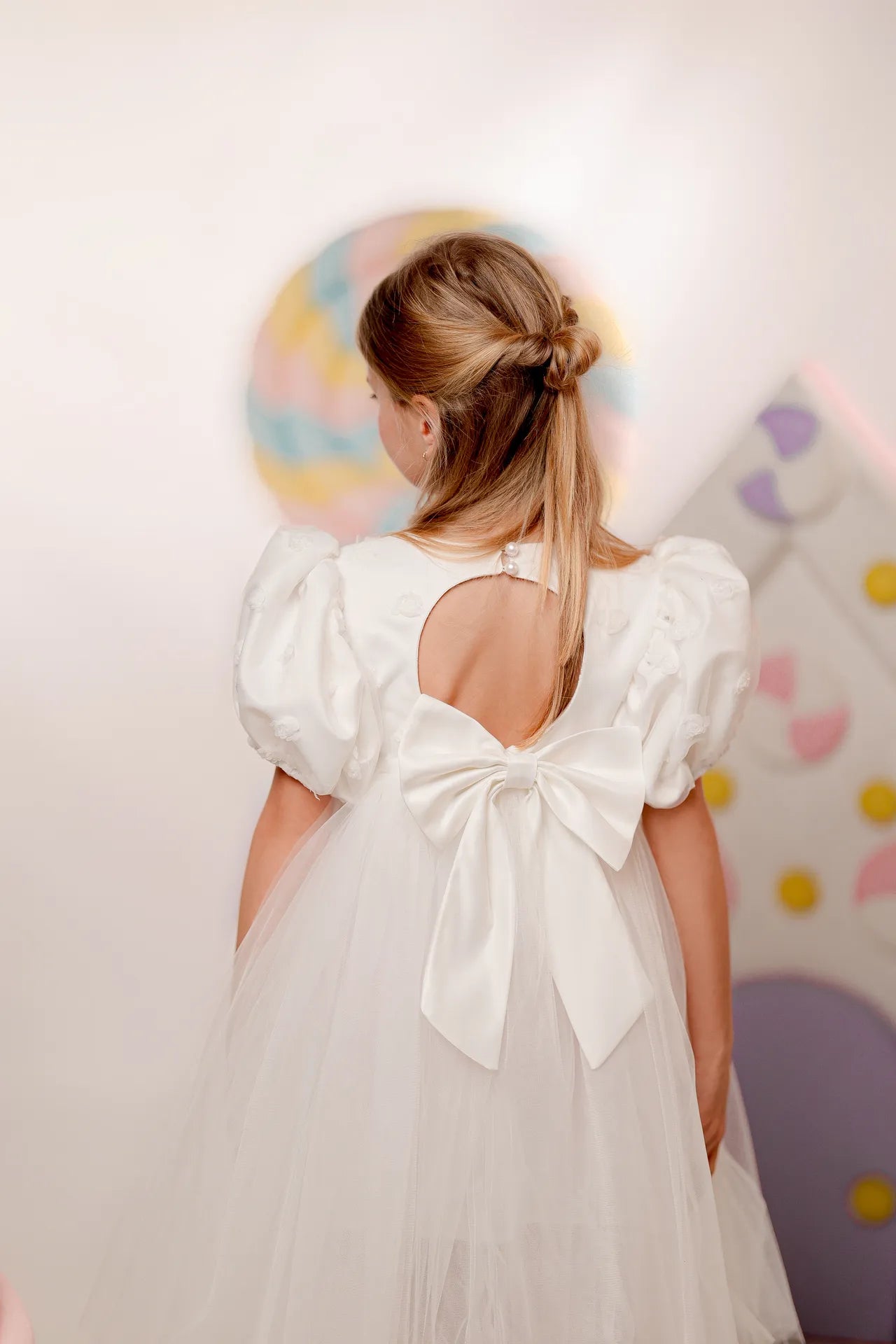 Jasmine Kız Çocuk Abiye Elbise - Beyaz