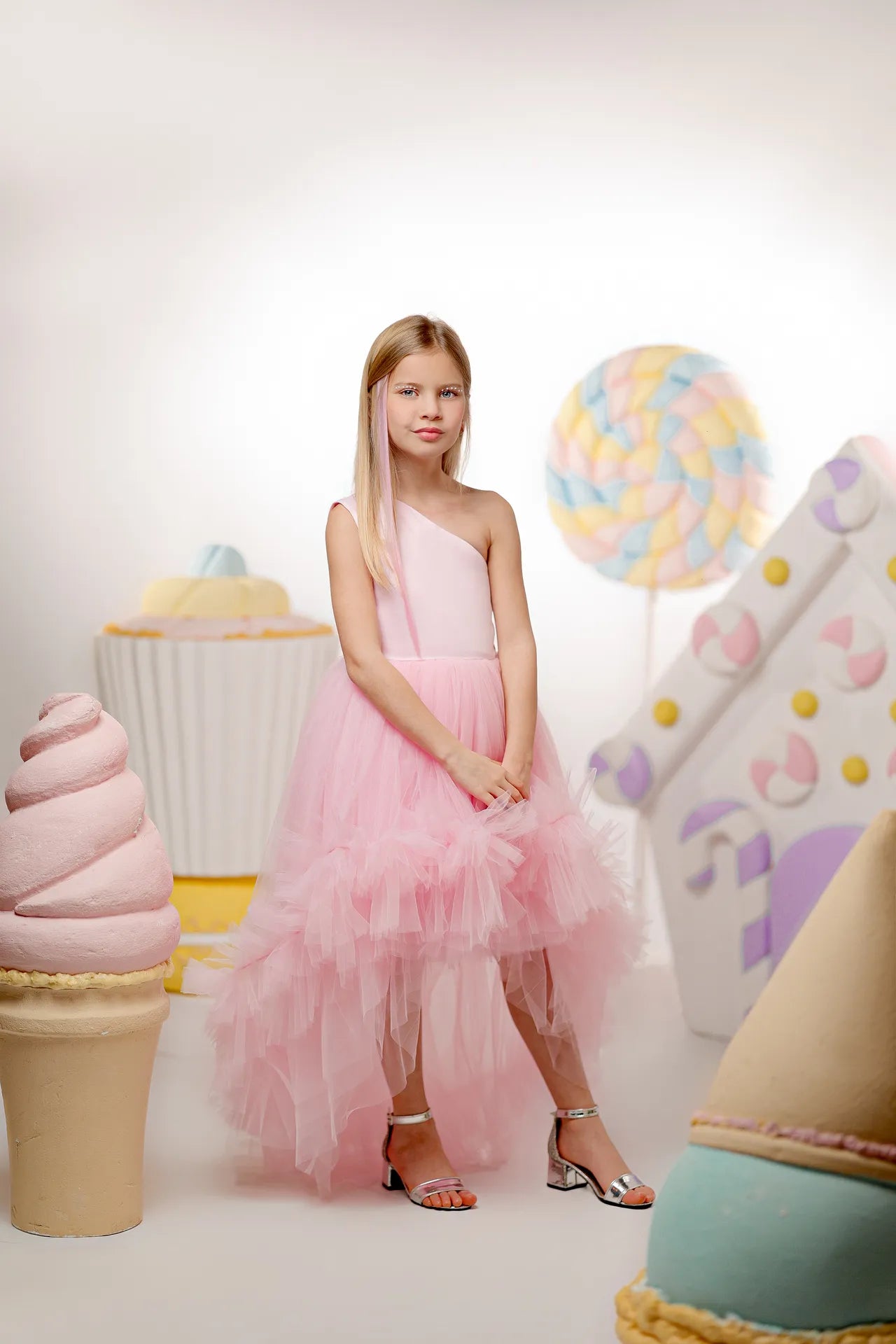 Lilya Kız Çocuk Abiye Elbise - Pembe