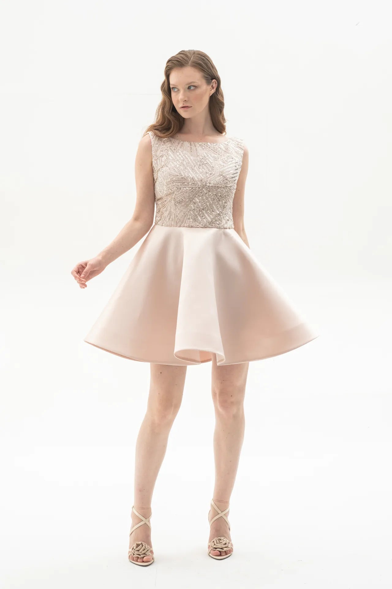 Rose Charm Taşlı Mini Abiye | Kiralık