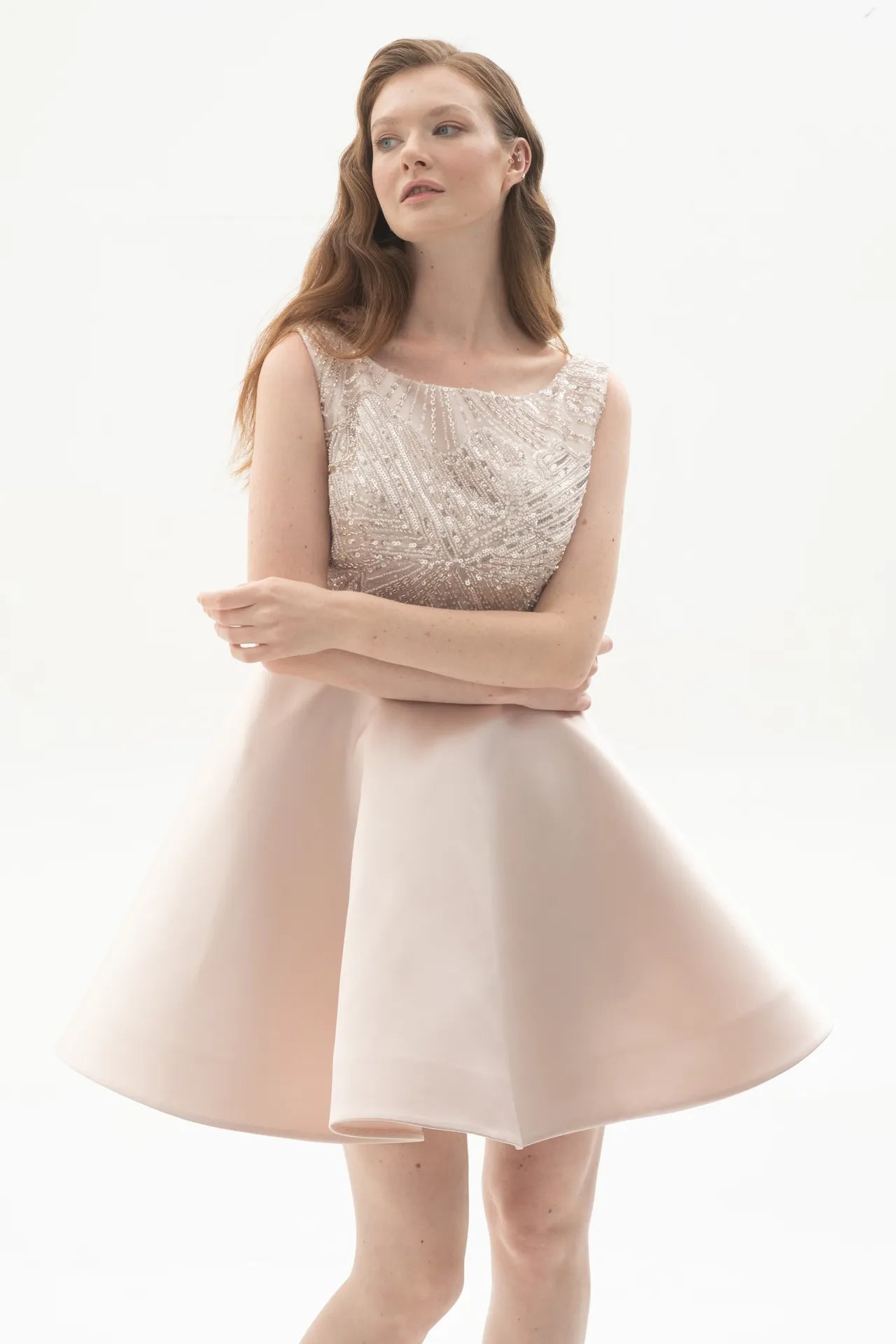 Rose Charm Taşlı Mini Abiye | Kiralık