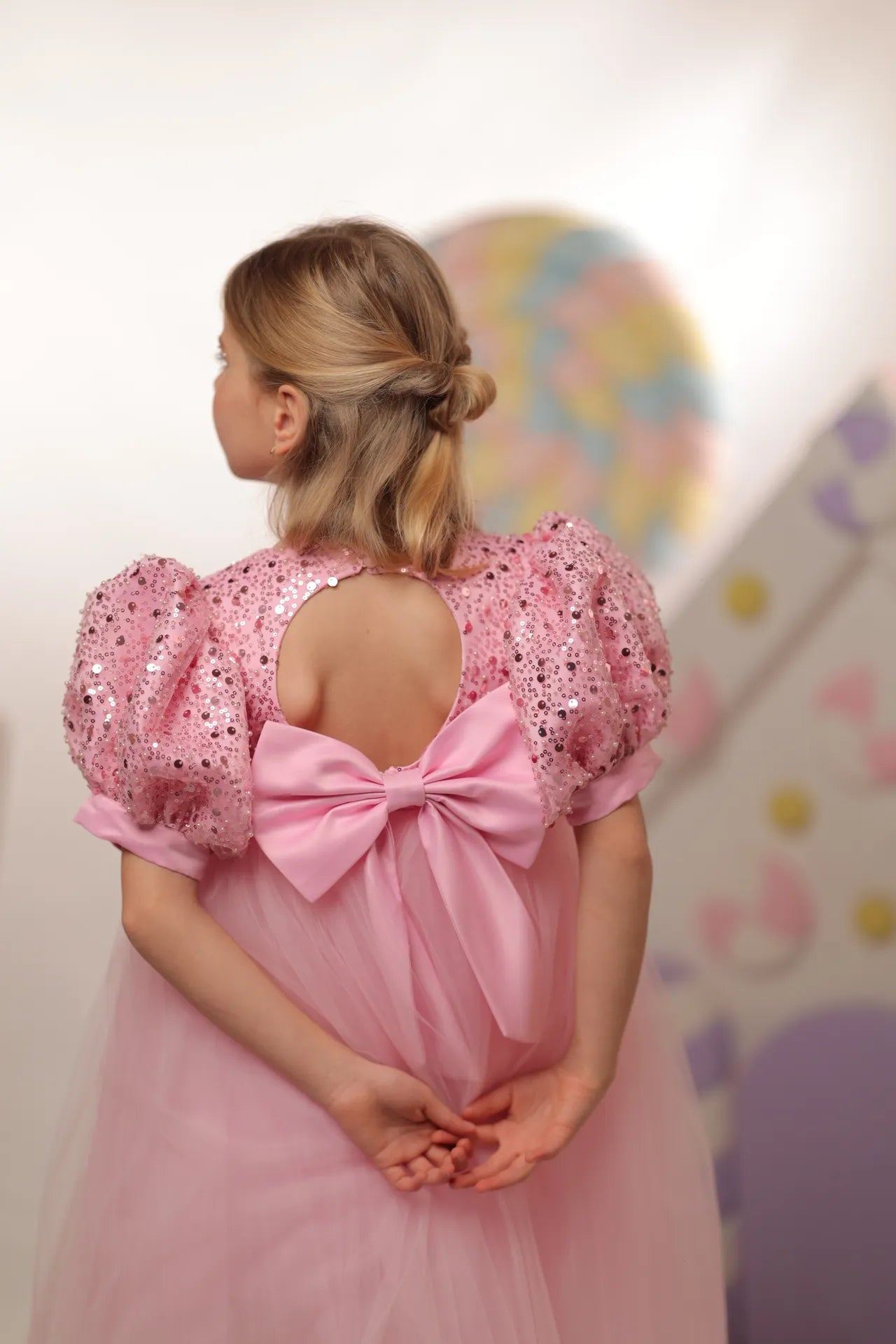 Pearl Kız Çocuk Abiye Elbise - Pembe