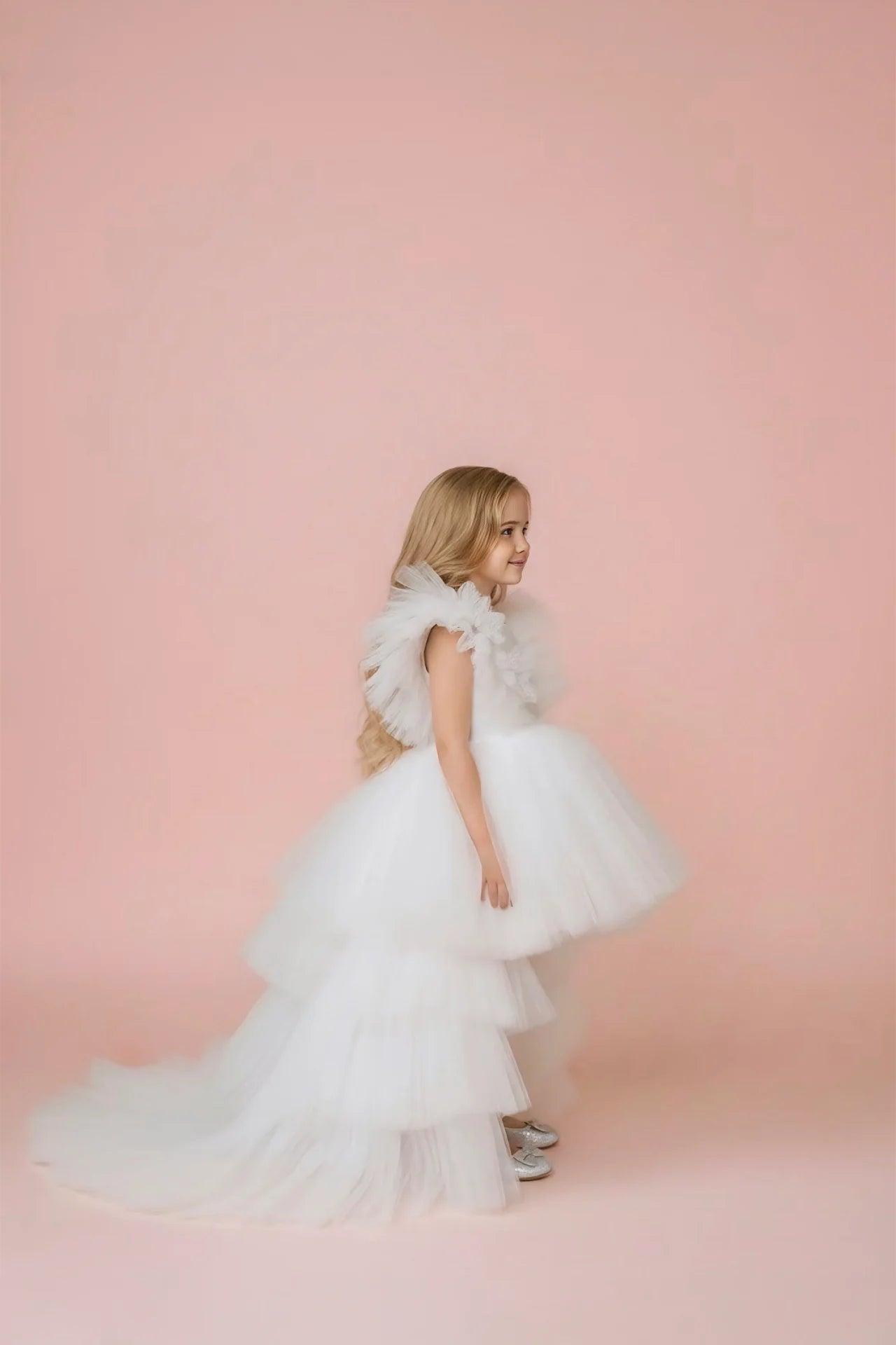 Snowbelle Kız Çocuk Abiye Elbise - Beyaz