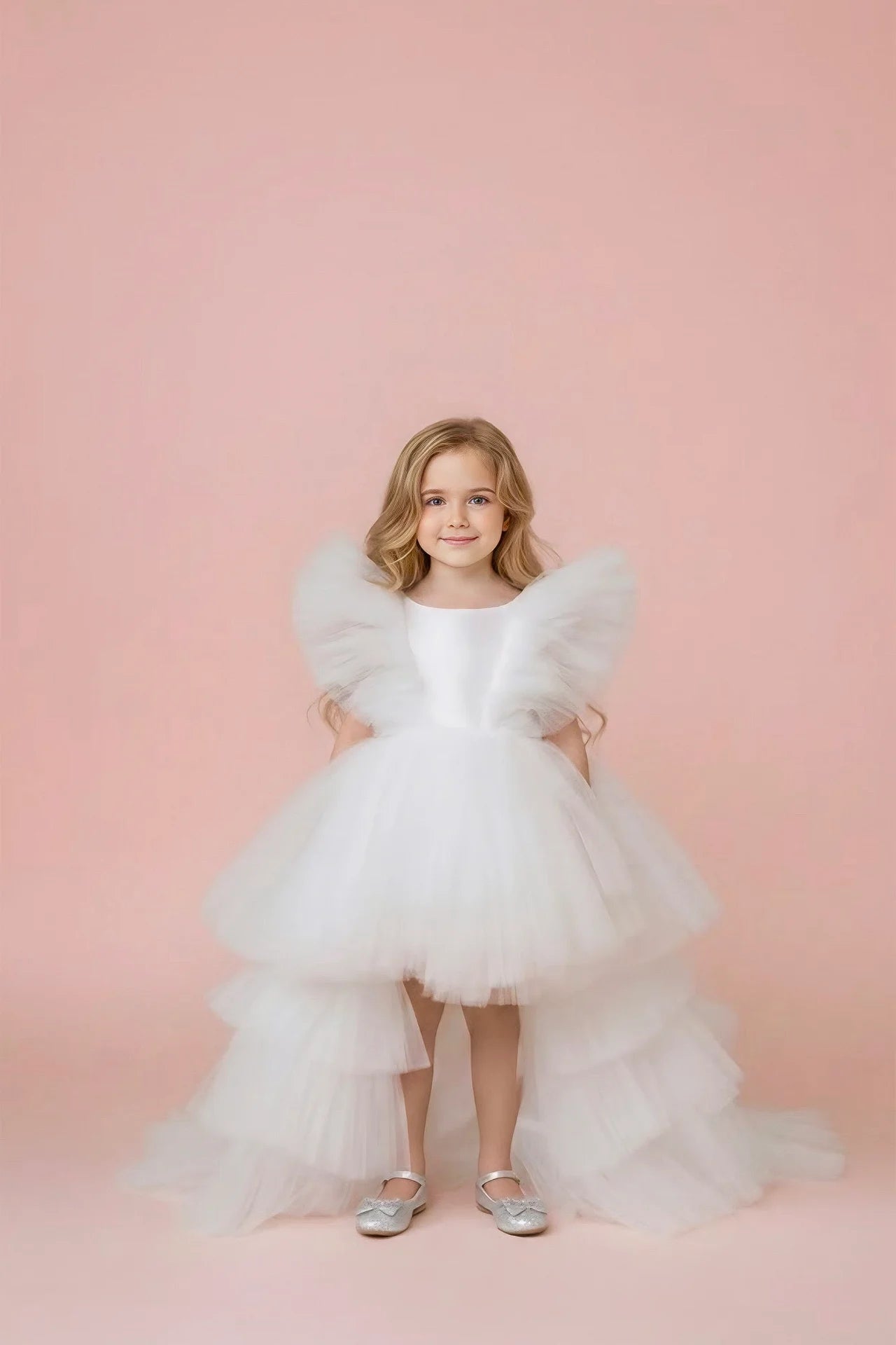 Snowbelle Kız Çocuk Abiye Elbise - Beyaz